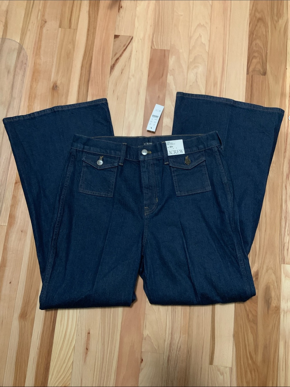 J. Crew Flare High Rise Semi-Stretch Jeans NWT size 31P